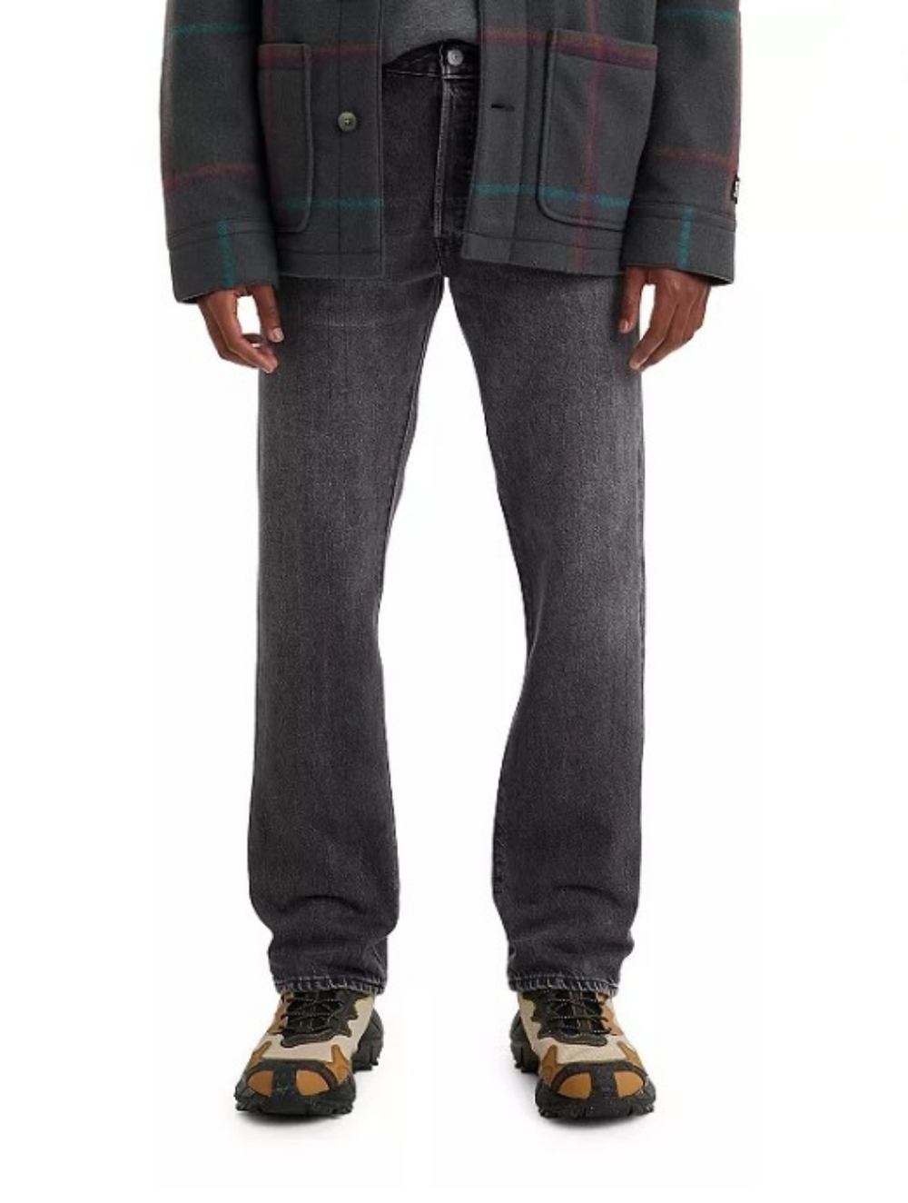 Levi's 501 Original Men's Black Distress Straight Jeans Irregular Sz W50 L34 New